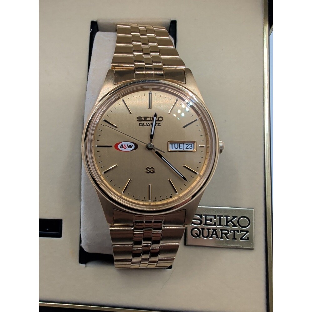 Vintage Rare Seiko Quartz Gold Watch A&W -  Fully Tested & New Battery